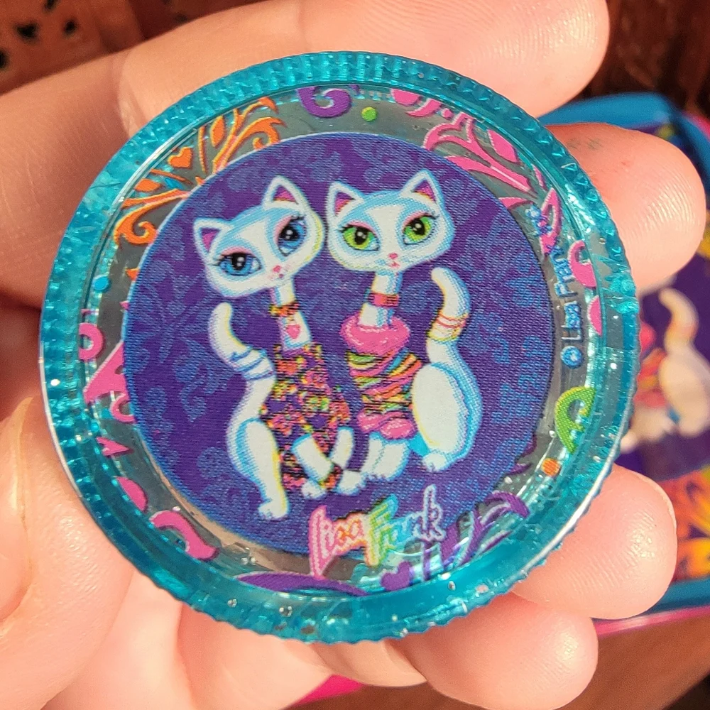 Vintage Y2K Lisa Frank Siamese Cats Roxi & Rollie Zipper 3 Ring Binder, Folders